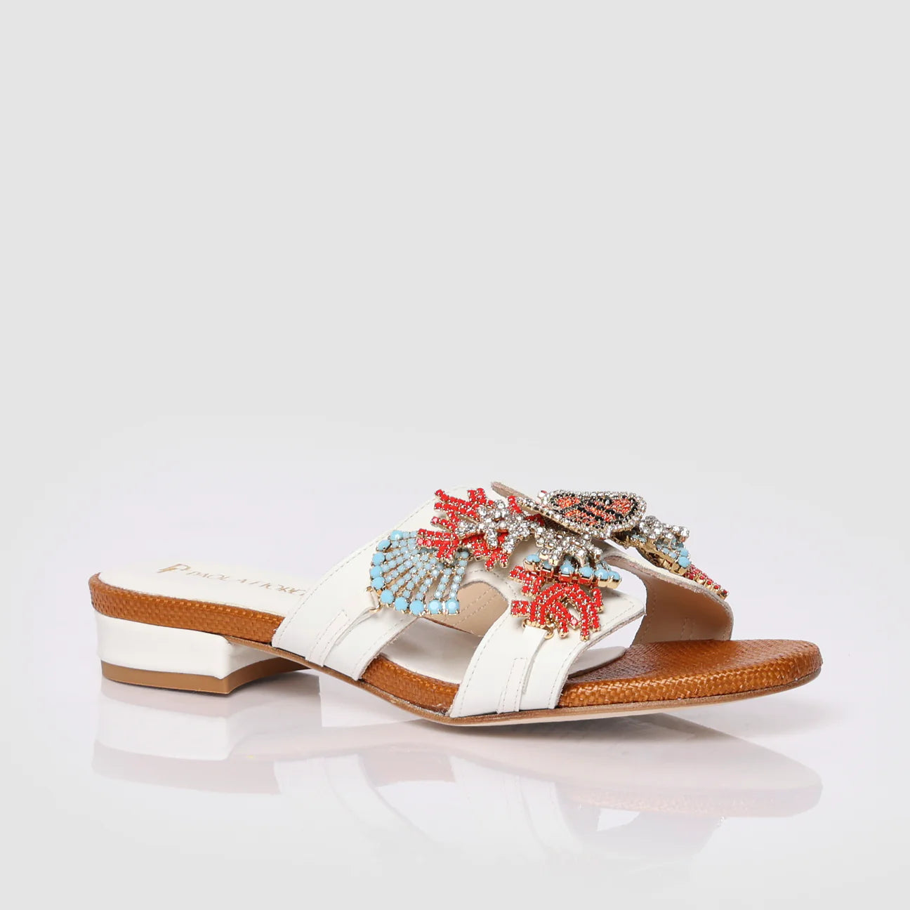 Sandalo in pelle con accessorio Nemo e coralli