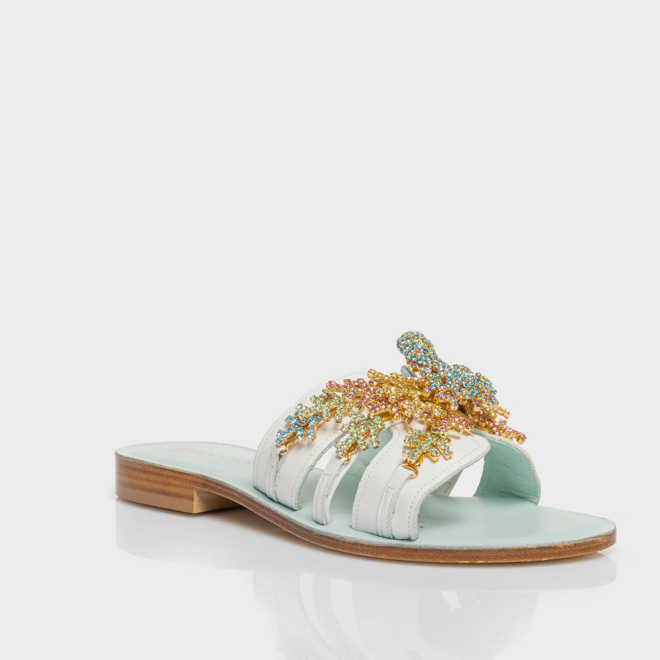 Azzurra - Sandalo Crystal Sea con tomaia impreziosita da cristalli