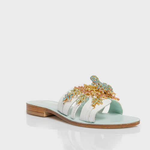Azzurra - Sandalo Crystal Sea con tomaia impreziosita da cristalli
