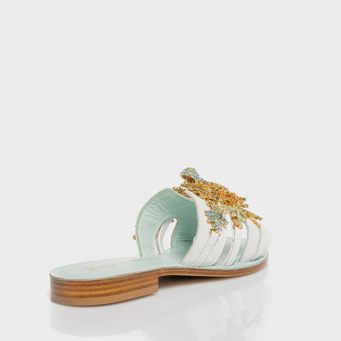Azzurra - Sandalo Crystal Sea con tomaia impreziosita da cristalli