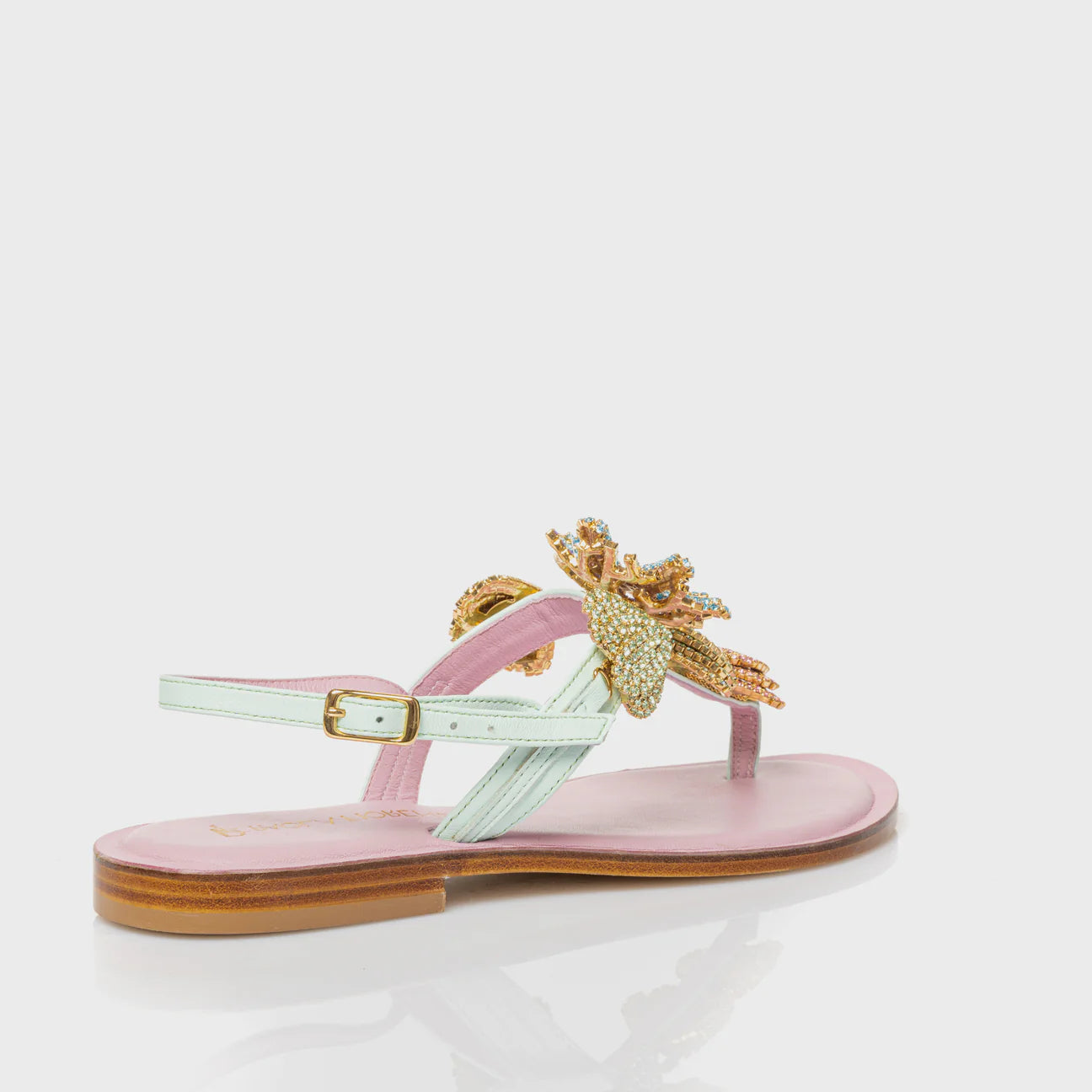 Iris - Sandalo infradito Crystal Sea con tomaia impreziosita da cristalli